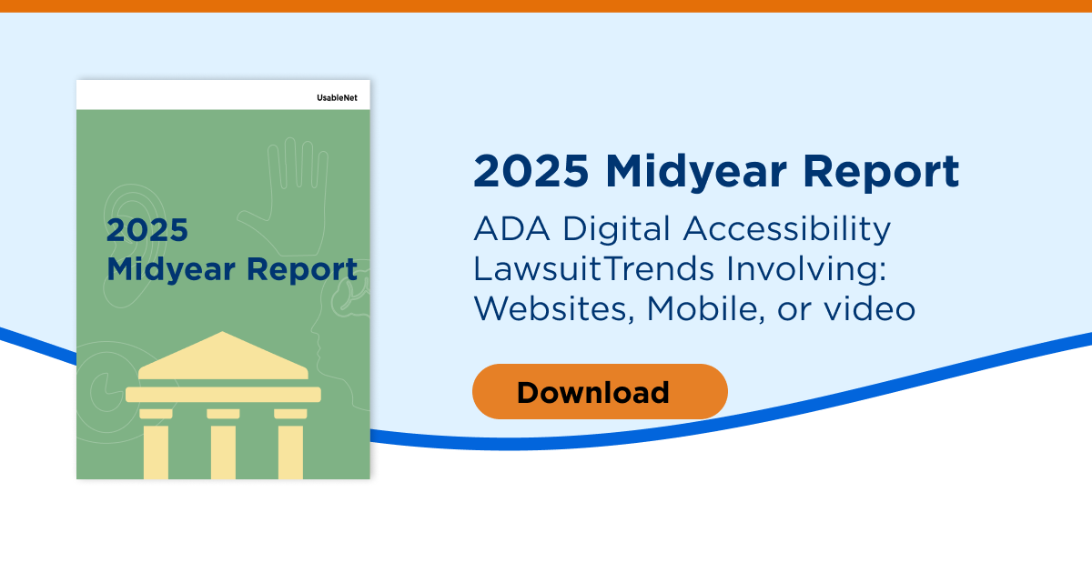 Download the 2025 Midyear report on digital accessibility lawsuits