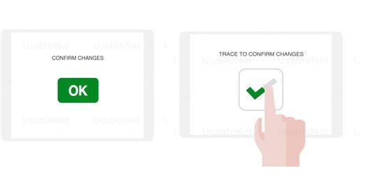 small graphic showing how to design with mobile gestures