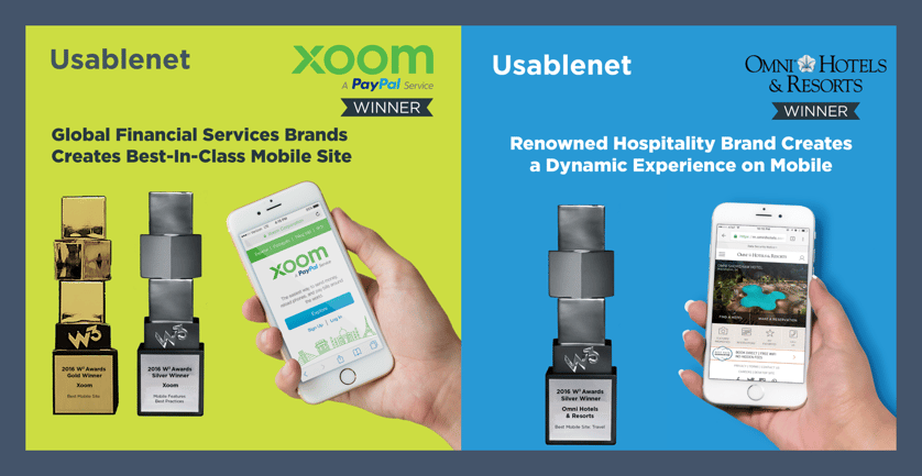 2016 W3 Awards for Omni Hotels and Xoom 2016 W3 Awards for Omni Hotels and Xoom