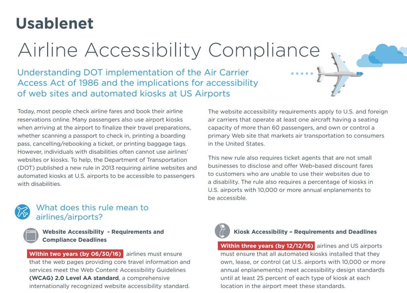 Airline Accessibility Compliance White Paper