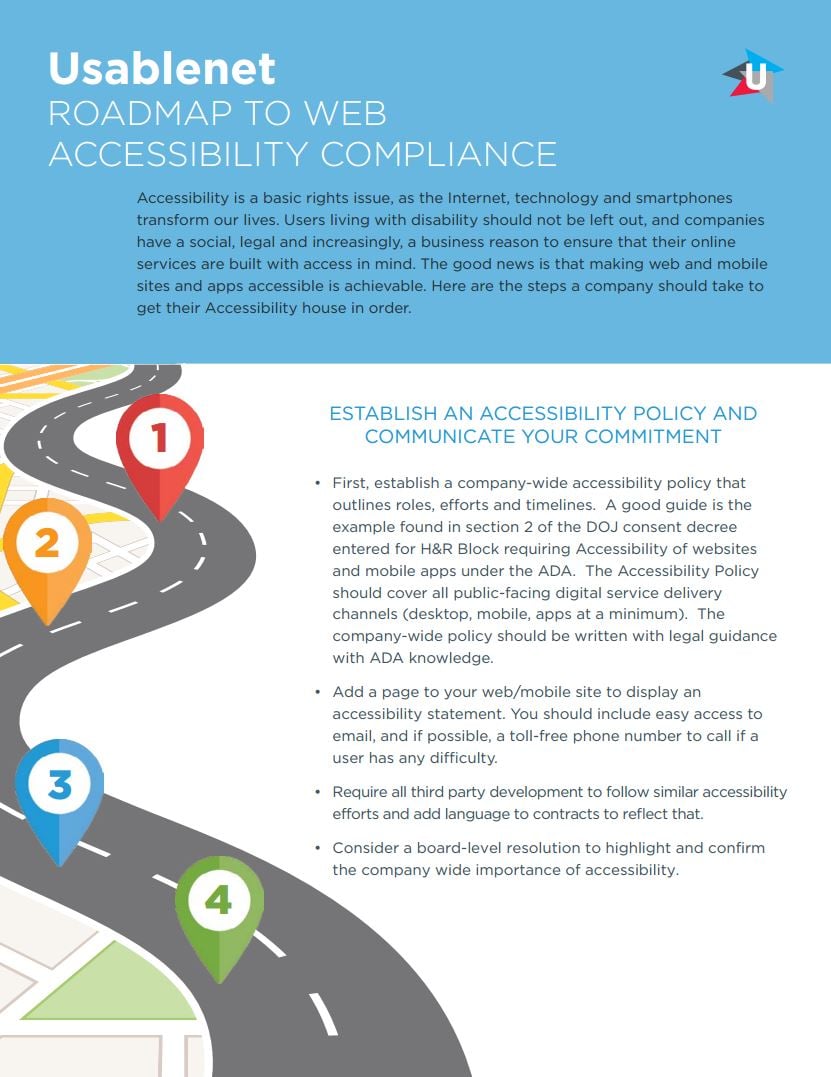 Roadmap to Web Accessibility Compliance Infographic