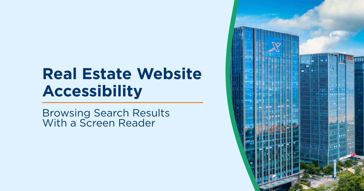 Real Estate Website Accessibility: Browsing Search Results With a Screen Reader