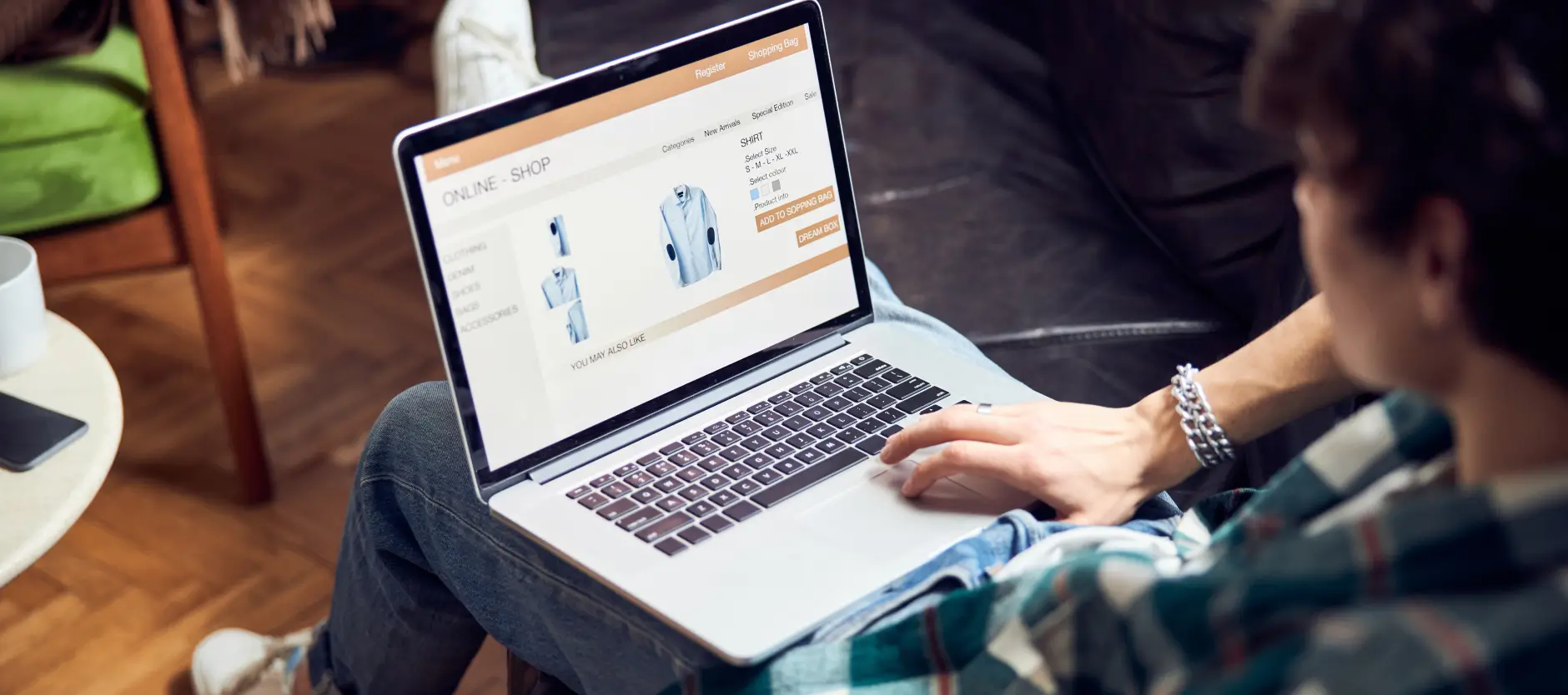 an ecommerce website displayed on a computer screen