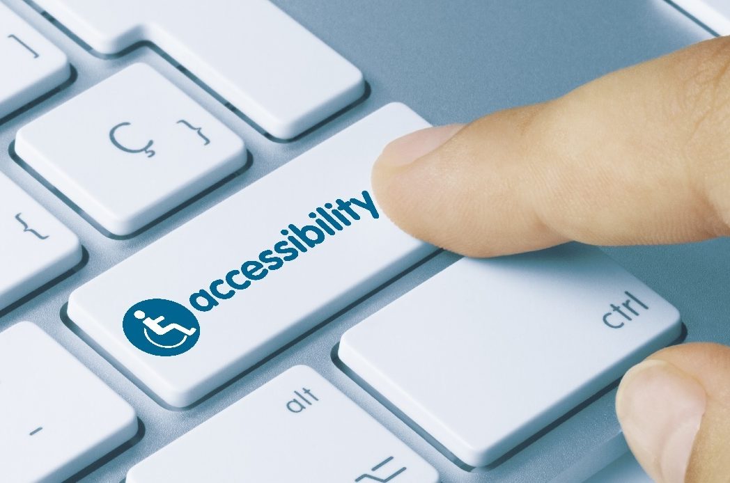 Accessibility button on a computer keyboard 